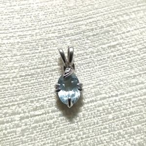 925 sterling silver Aquamarine pendant